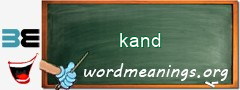 WordMeaning blackboard for kand